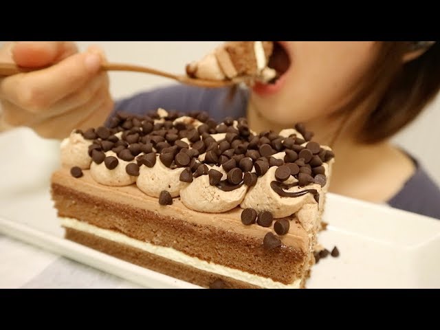 ASMR☆咀嚼音注意 チョコレートケーキを食べる！ eatingsound