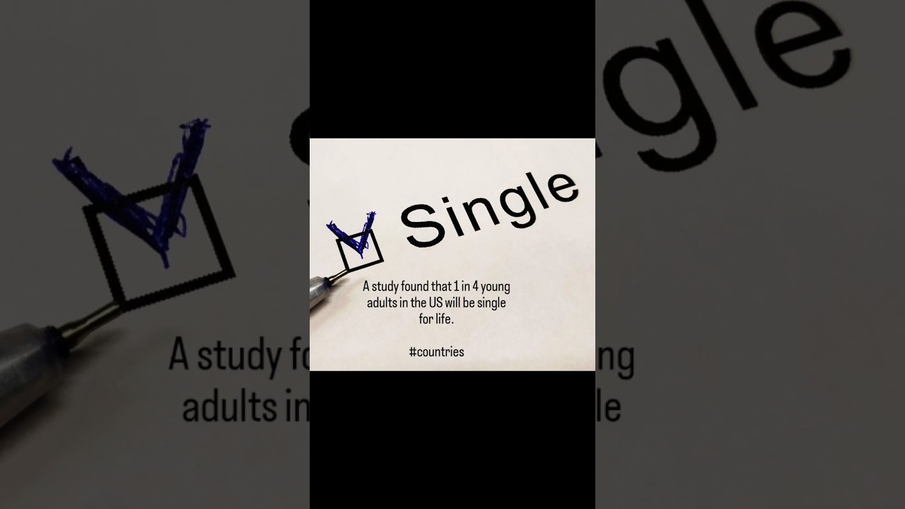 A study found that 1 in 4 young adults in the US will be single for life.