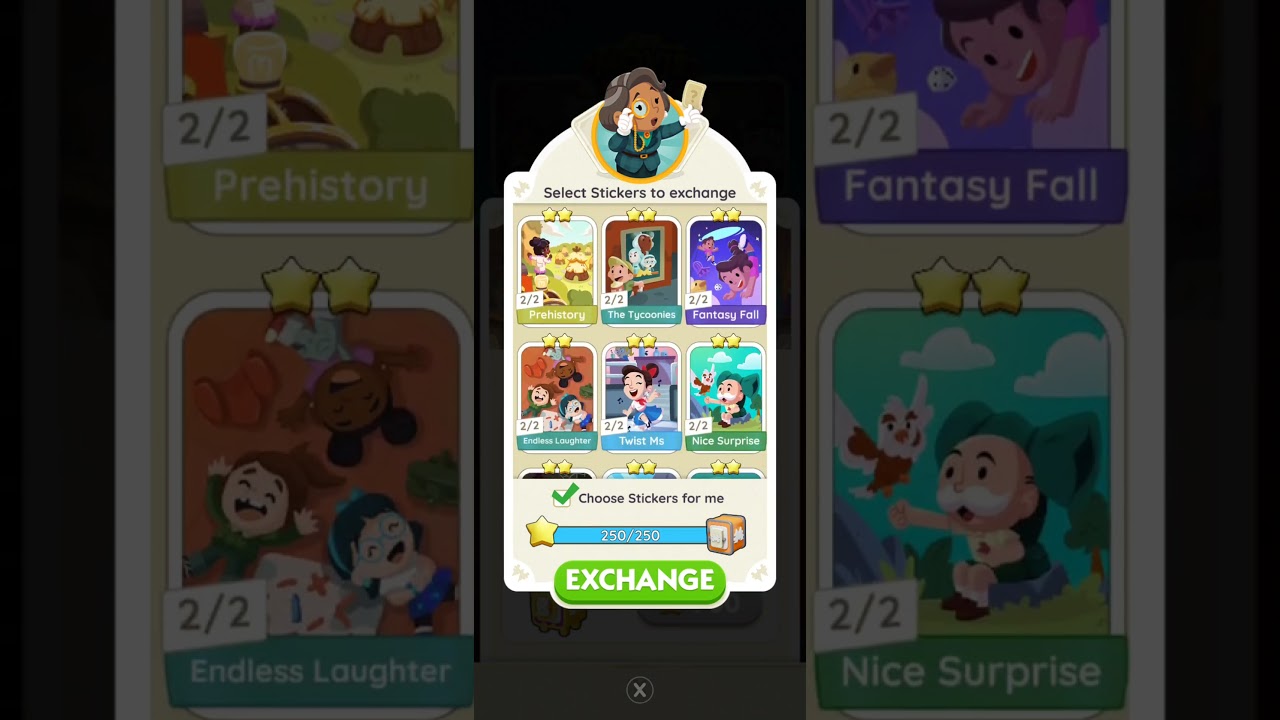 Stickers for Rewards - the ⭐250 reward 