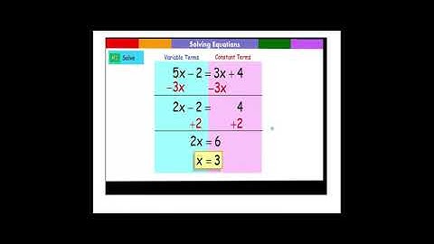 Solving equations with x on both sides - Google Slides