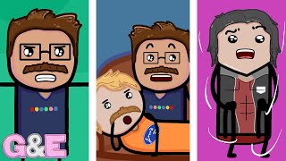 Markiplier Backflips, Gus and Eddy Go to Therapy, + Eddy is MASSIVE | Gus & Eddy Podcast Animated