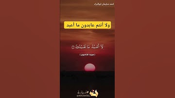 ولا أنتم عابدون ما أعبد #احمد_سليمان_ابوالبراء #راحة_نفسية #تلاوة #اكسبلور  #حالات_واتس #explore