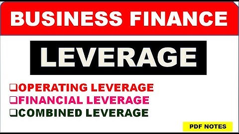 Leverage | Operating Leverage | Financing Leverage | Combined Leverage