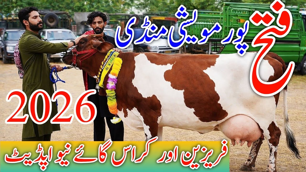 Today at Fateh Pur Mandi 🐄 | Top Quality Jersey & Friesian Cows 2026 | Latest Rates new Update 