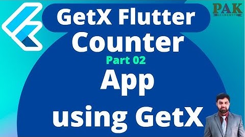 flutter getx state management app | Counter App