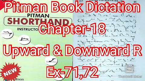 Pitman Shorthand Exercise 71 and 72 | Chapter 18 | Upward & Downward R #English_Shorthand