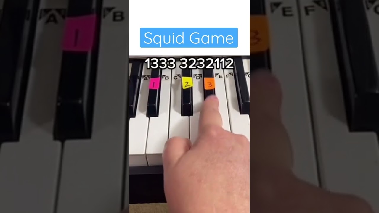 😨BATATINHA FRITA 1,2,3 / ROUND 6 (SQUID GAME - PT) Piano e Teclado  Tutorial Fácil 