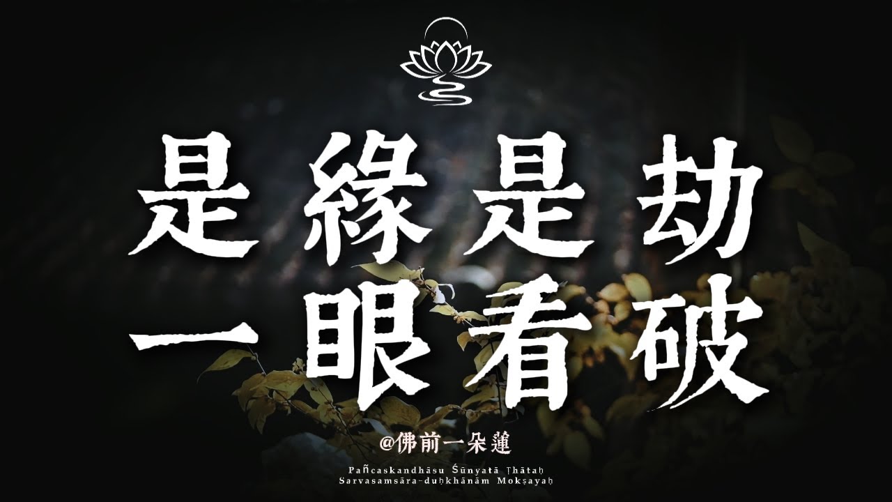 緣分天註定！如果他給你這3種感覺，請立刻放手。那不是愛，是劫！丨佛前一朵蓮 #修行 #國學 #人生感悟 #治癒 #開悟