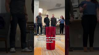 This trend except none of us could make the pen in (even the camera woman) #joking #funny #trending