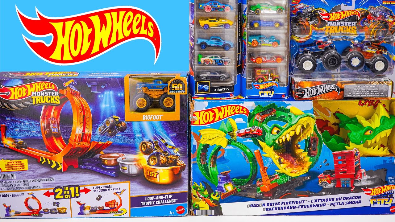 Hot Wheels Unboxing Toys Review ASMR | Hot Wheels Monster Trucks