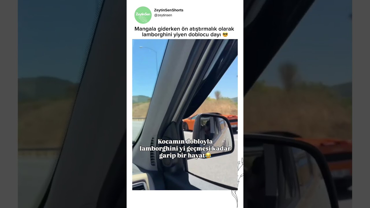 Dobloyla lamborghini sollayan dayı 😎