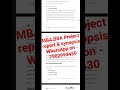 MBA BBA Project Report Synopsis Ignou| Mmpp1 Ms100 #mba #ignou #bba #project