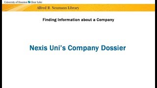 Nexis Uni's Company Dossier