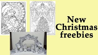Freebie pictures by Herb Leonhard, Daria Song, N.Vasilkova and cutest DIY nativity scene #coloring