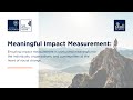 Insights for action  meaningful impact measurement