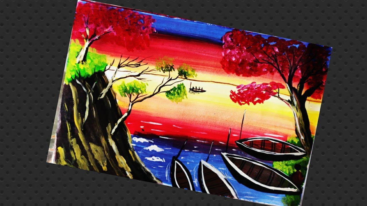 Sunset drawing by chiru's art/2020