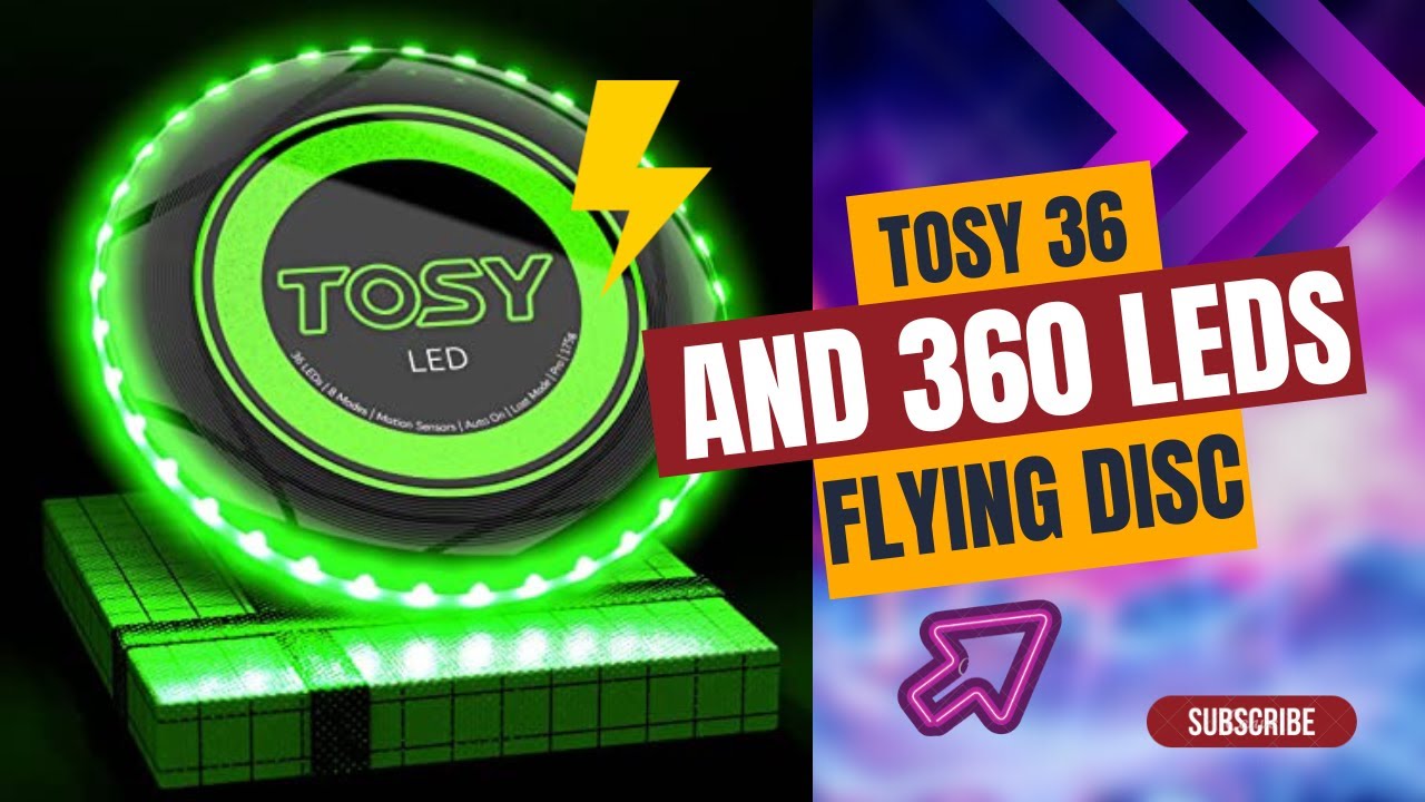 TOSY 36 and 360 LEDs Flying Disc YouTube