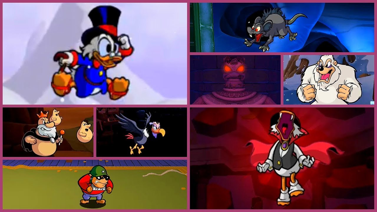 Duck Tales Remastered All Bosses Scrooge Mcduck Vs Bigfoot Dracula