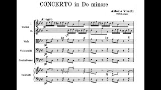 Antonio Vivaldi - Concerto for Strings in C minor RV 118 (Sheet Music Score)