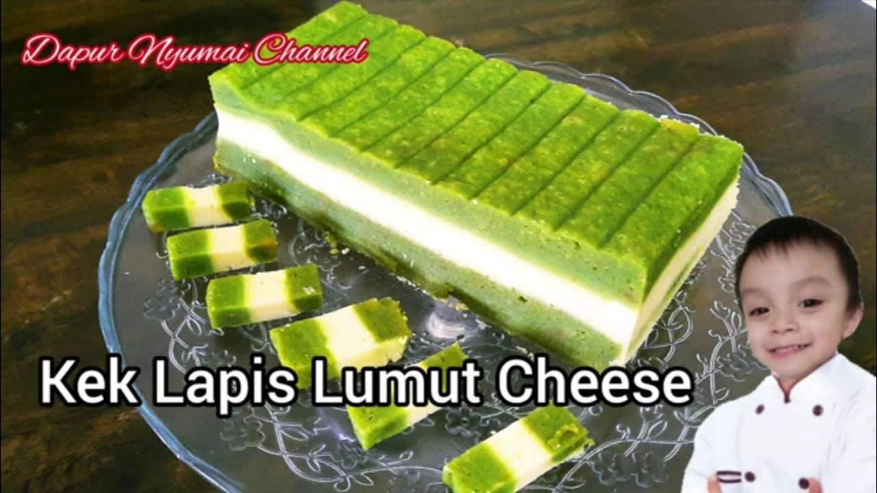 Resepi kek lapis lumut cheese