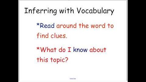 Inferring with Vocab