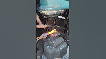 Shaping Molten Metal with a Powerful Hydraulic Hammer