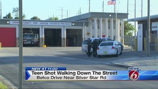 Teen shot walking down street