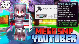 Mình Nâng Full Giáp Netherite Nhưng Vẫn Bất Lực Vì Bị Chôm Đồ... | KiraMC Minecraft MEGA SMP Tập 5