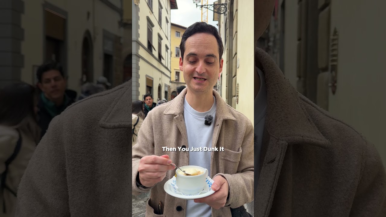 Trying the famous Affogato at Vivoli in Florence, Italy