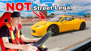 Driving $350,000 ferrari racecar on public roads! (funny reactions)
shop tfoxbrand here -- http://www.tfoxbrand.com my friend kevin has a
pretty insane car c...