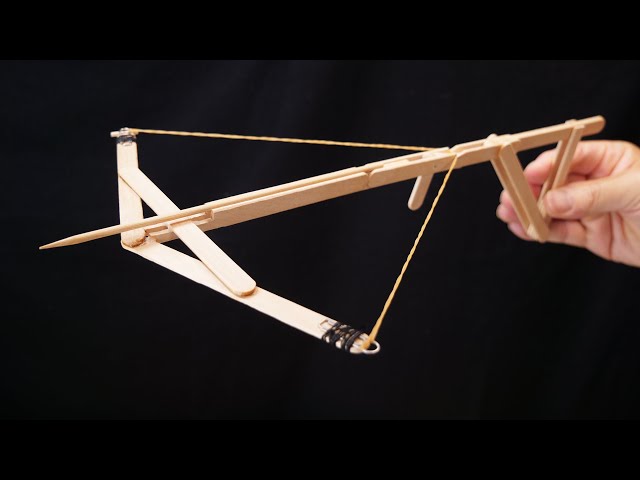 DIY】Popsicle Stick Crossbow - YouTube