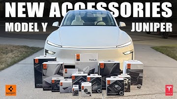 New Tesla Model Y Juniper Must Have Accessories from Spigen! #tesla