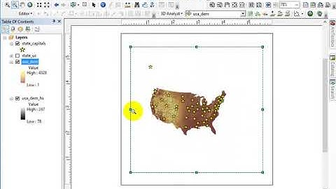 Data v Layout view tools in ArcMap
