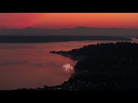 Fireworks over Puget Sound July 4th 2023