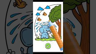 👉 Cute Baby Elephant 🌿🐘😱 #shorts#elephant #nature #cute #coloring #satisfying #viral