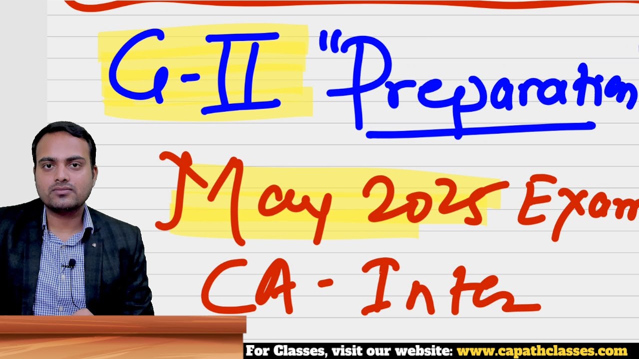 Ca Inter Group 2 preparation for May 2025 exam| Ca Prakash Patel - YouTube