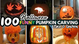 Unique! 🤪 Funny Pumpkin Carving Ideas 2026 Halloween 🎃 with Jack O Lantern Designs