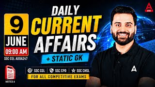 Current Affairs Today | 9 June Current Affairs 2026 | SSC Current Affairs 2026 | by Navdeep Sir
