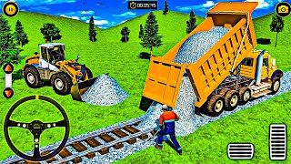 "How to Build a Railway Track 🚆 | Construction Simulator 3D Gameplay | Train Builder Android Game" screenshot 4