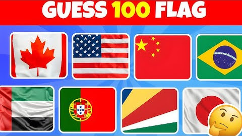 Guess All The 100 Flags Of The World | Flag Quiz|