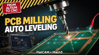 PCB MILLING Process Using FLATCAM, GCODE RIPPER AND MACH3 AutoLeveling Part1 #PCBMilling #Circuit