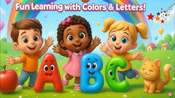 ABC Song for Kids 🎵 | Fun Alphabet Song with Colors & Animals | Learn ABCs for Toddlers