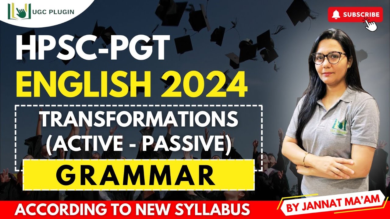 Transformations | Active to Passive | HPSC PGT English Exam | 2024 | UGC PLUGIN