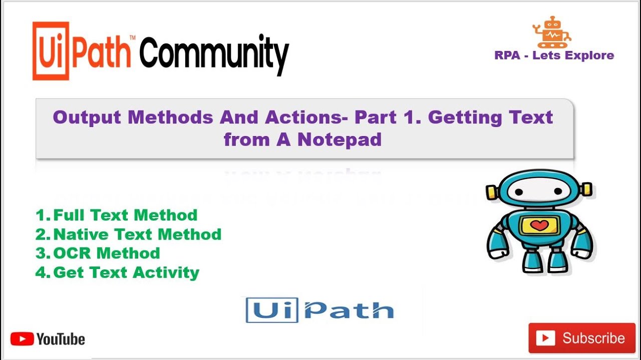 Output Method And Actions - YouTube