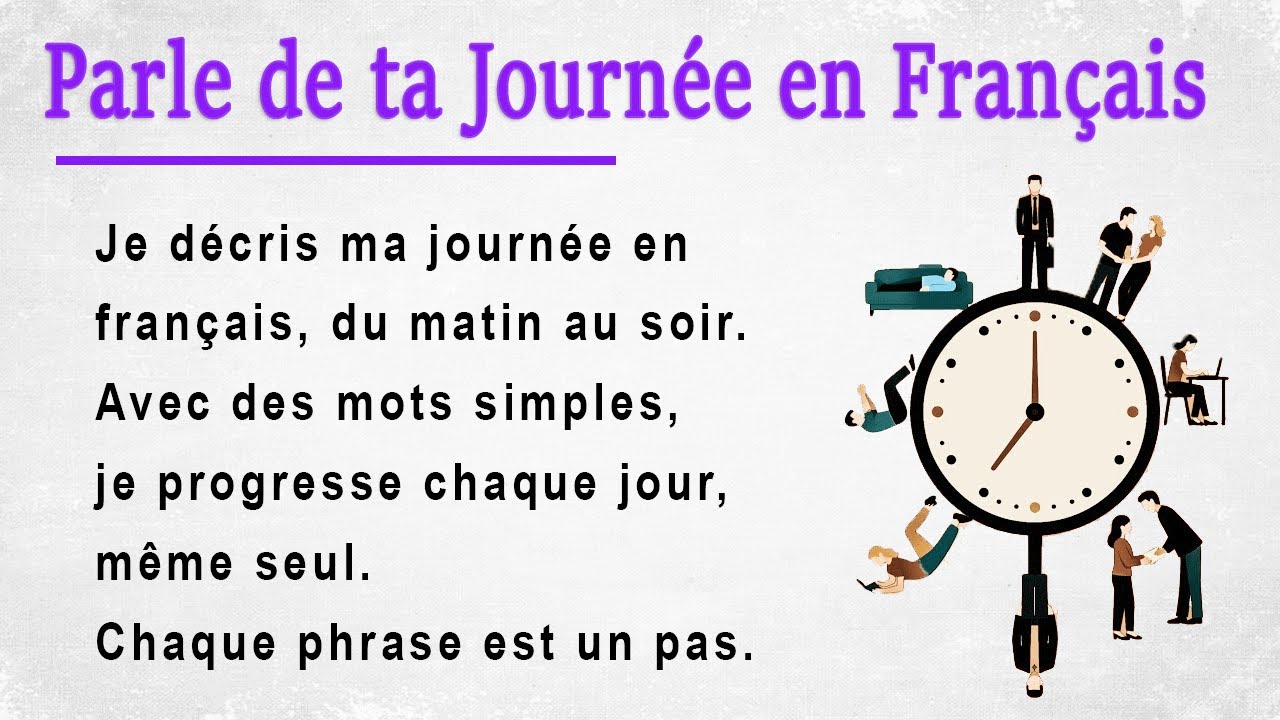 Расскажи о своём дне по-французски | История для новичков (A1-A2)