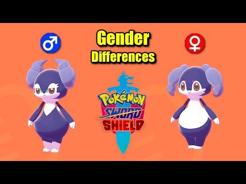 Pokémon Sword & Shield - All Gender Differences 