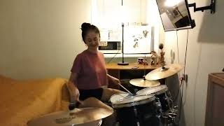 A 12/8 ride backbeat pattern
