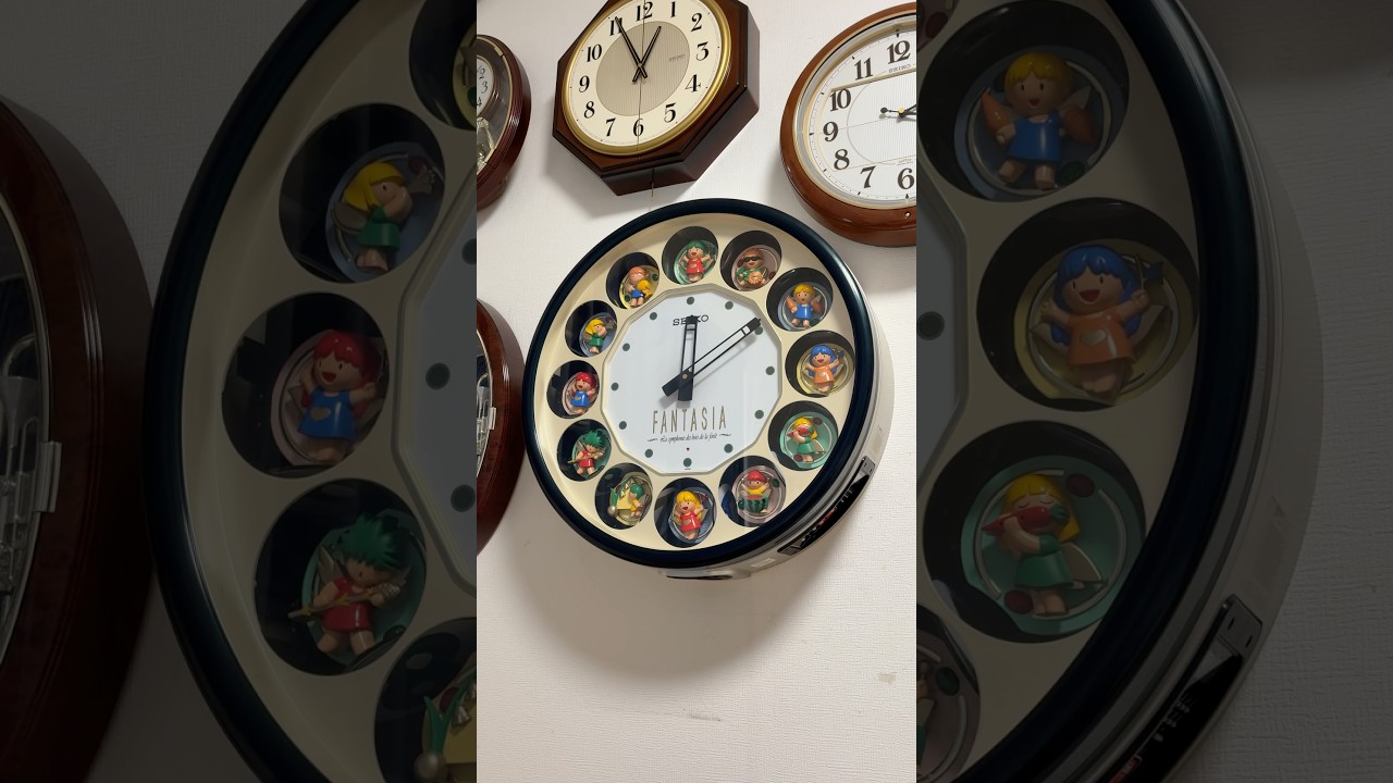 SEIKO FANTASIA RE540M からくり時計 Magic Motion Clock ♪3匹の