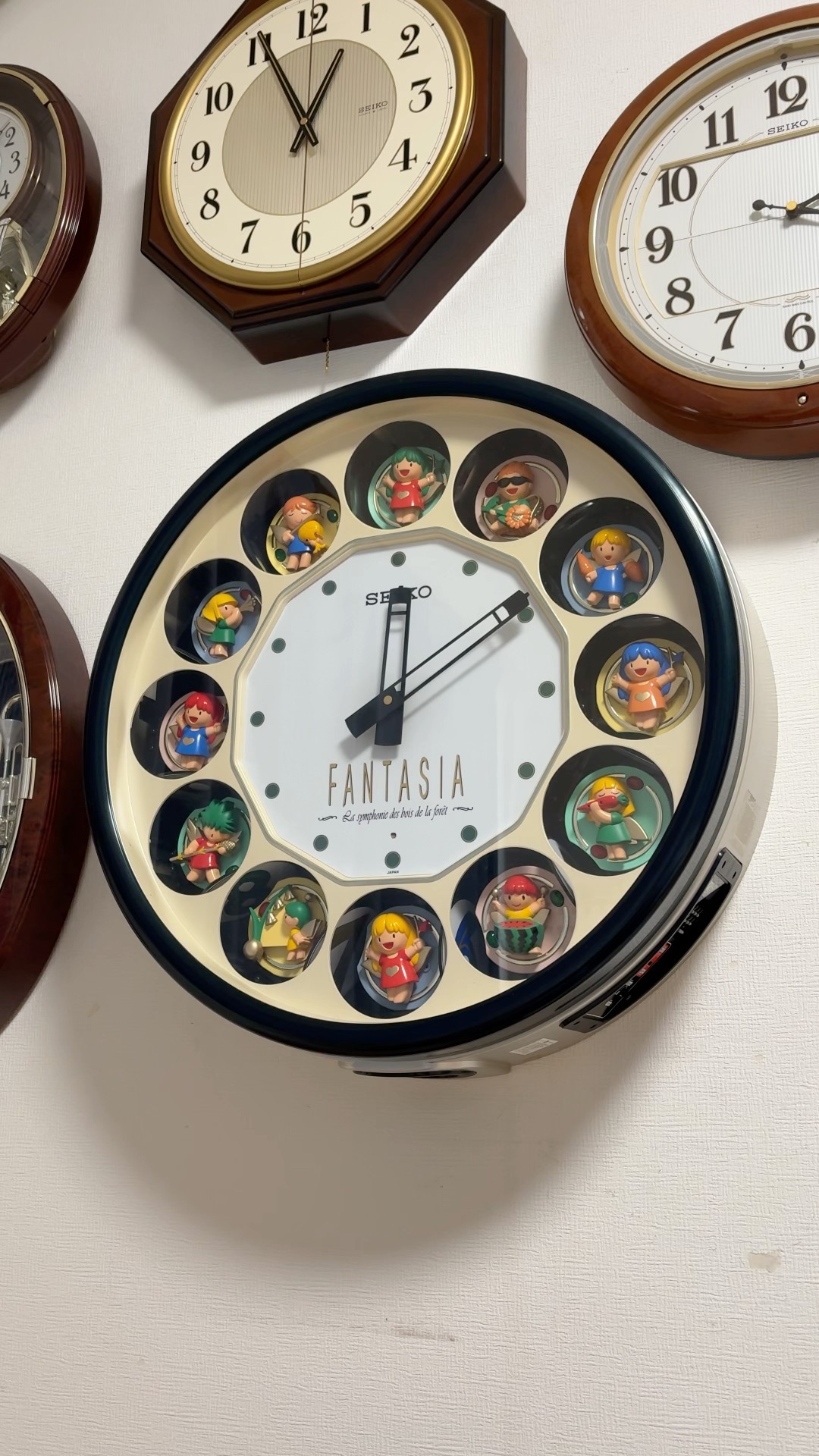 SEIKO FANTASIA RE540M からくり時計 Magic Motion Clock ♪3匹の