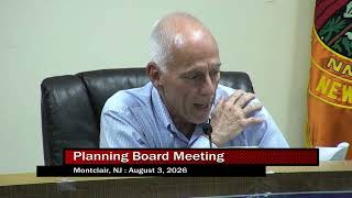 Montclair Planning Board Meeting - August 3, 2026